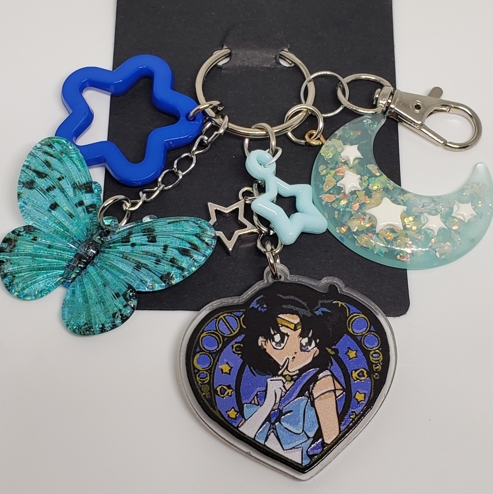 Handmade Sailor Moon Sailor Mercury Keychain